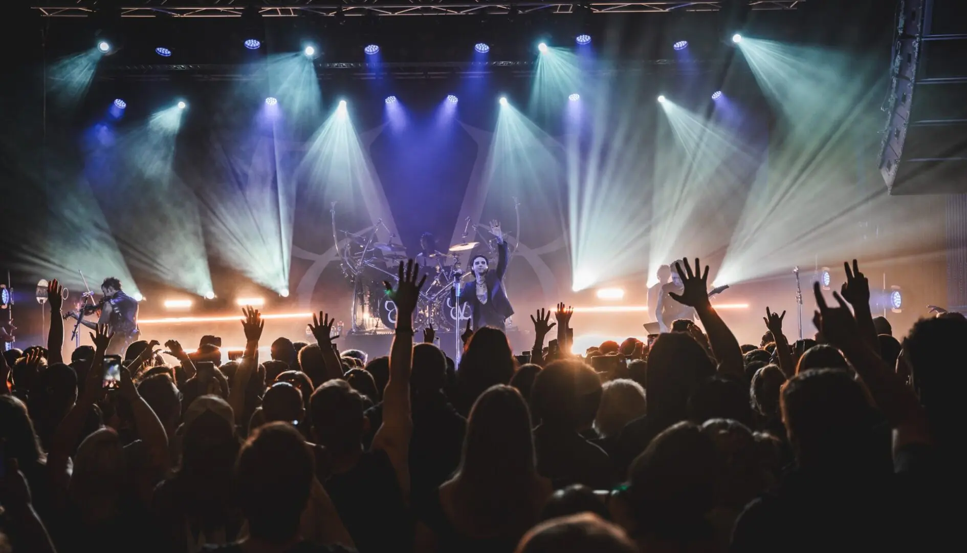 A beautiful sunset with vibrant orange and pink hues over a calm sea.