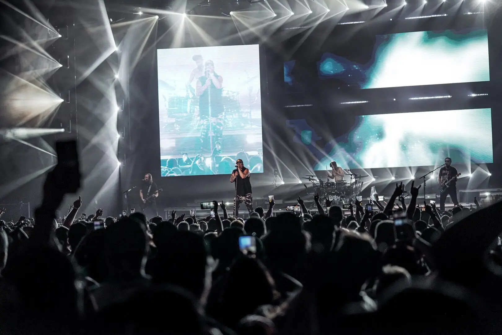 A beautiful sunset with vibrant orange and pink hues over a calm sea.