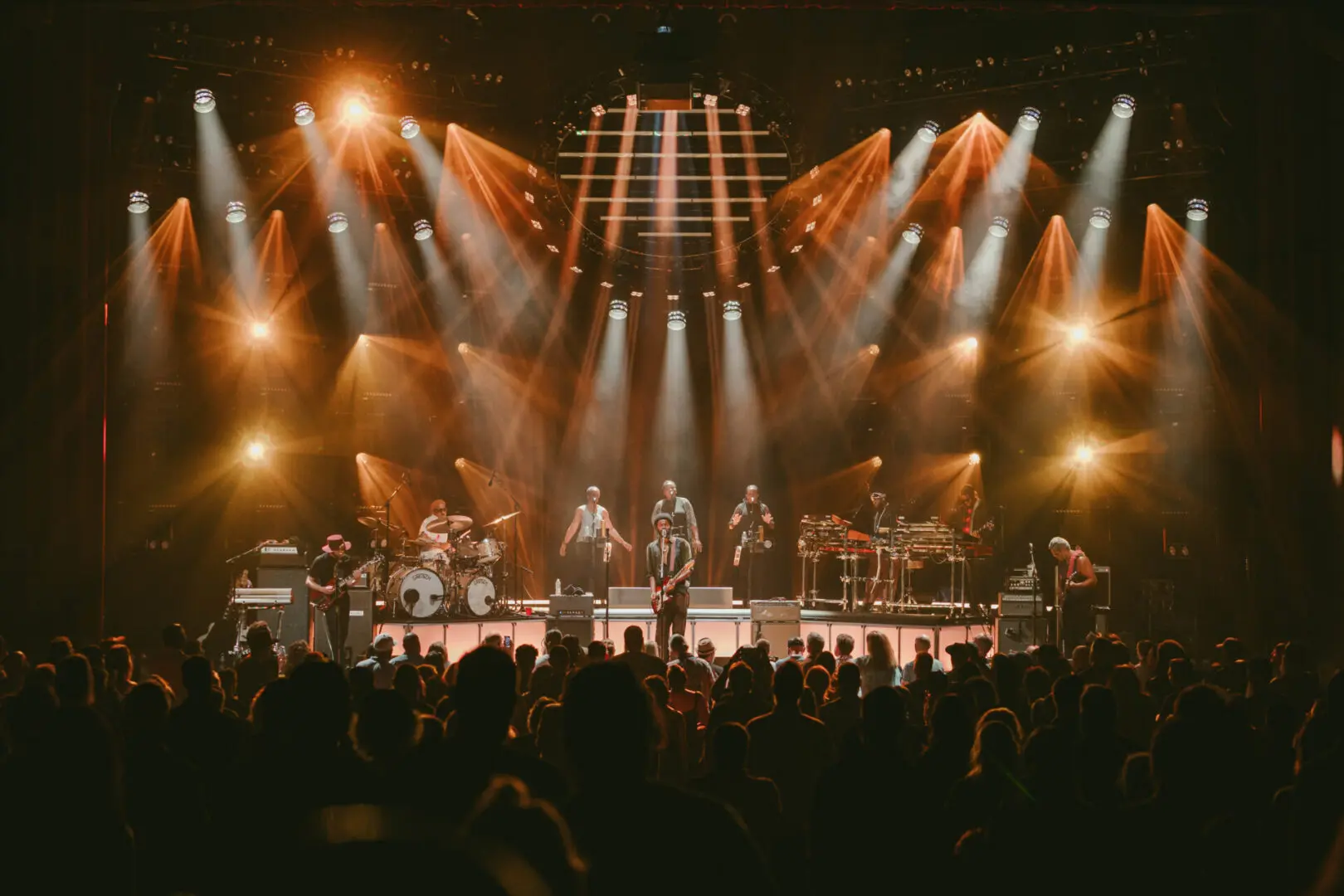 A beautiful sunset with vibrant orange and pink hues over a calm sea.