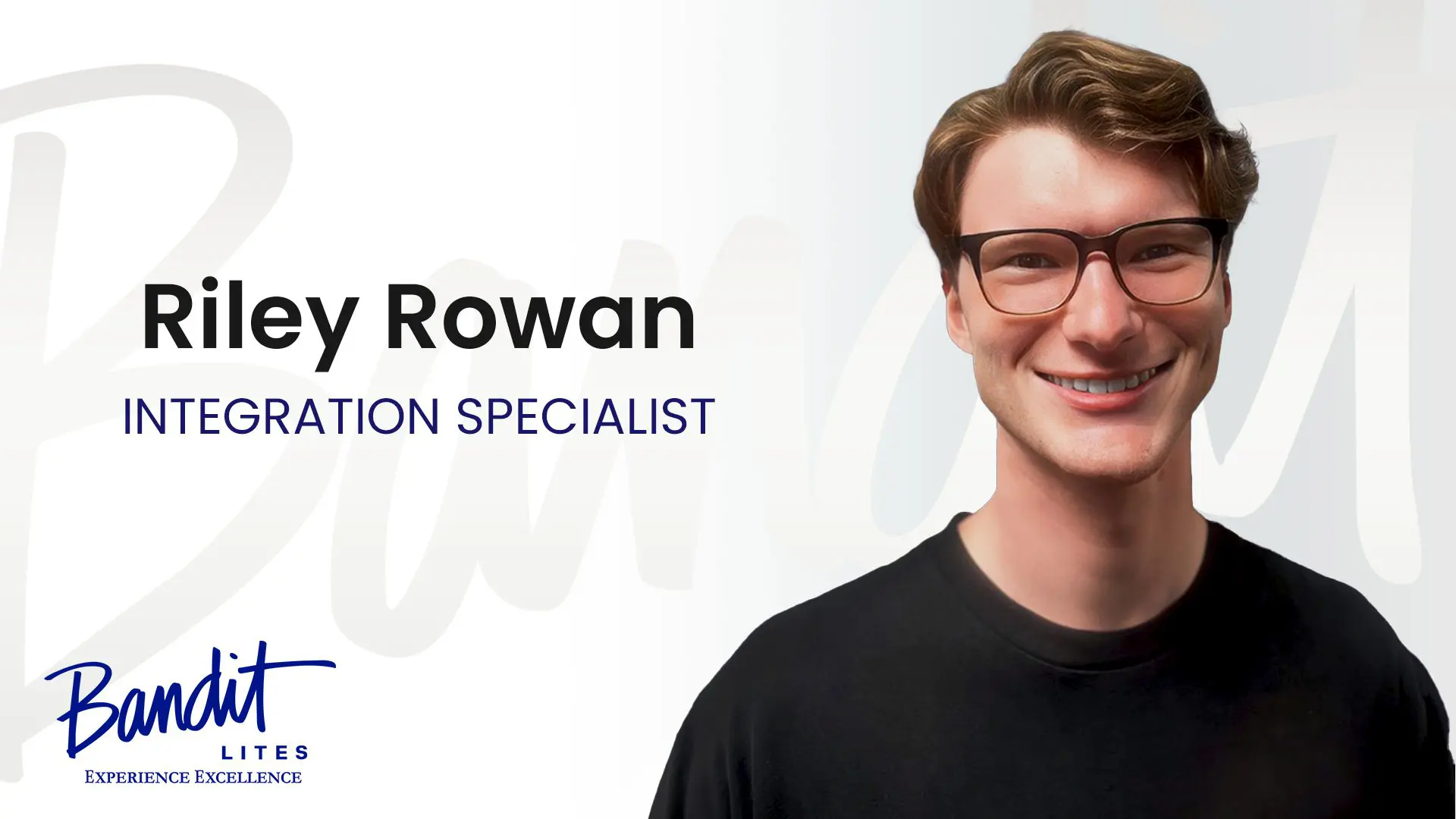 Portrait of a smiling young man with glasses, labeled as an education specialist.