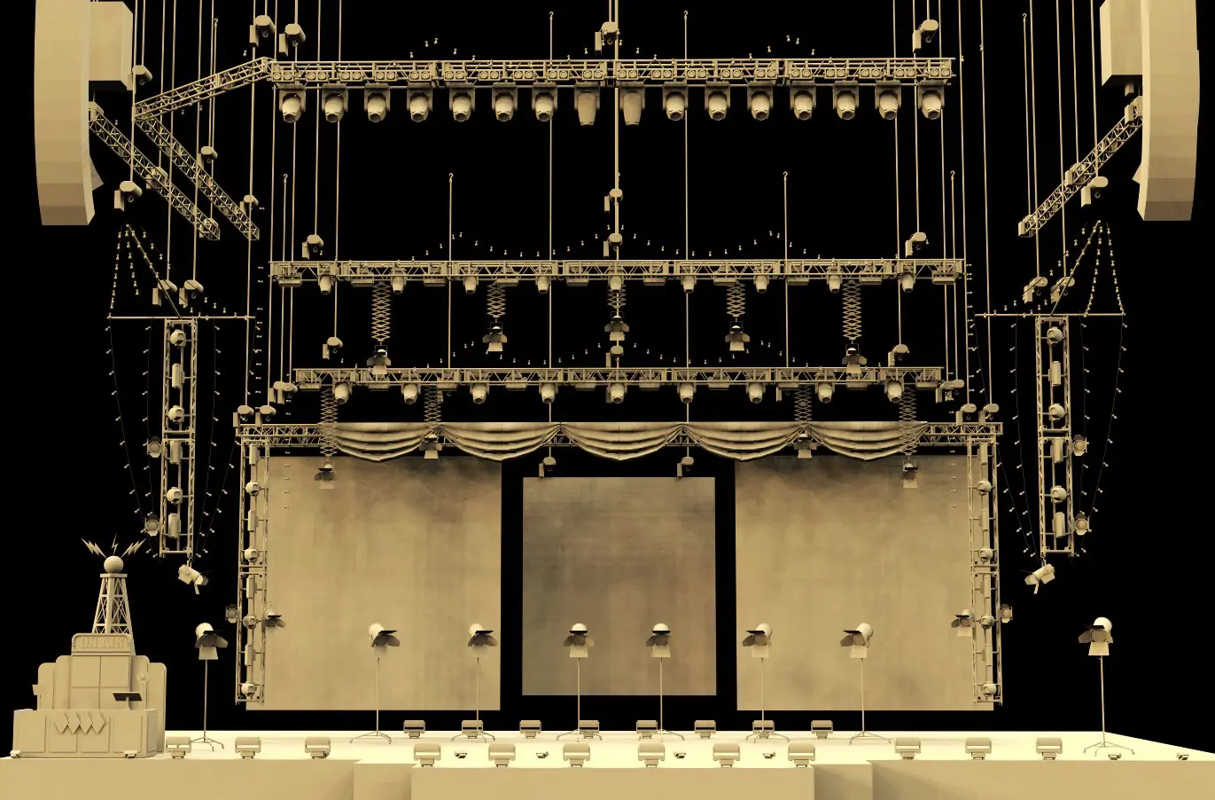 Antique brass mechanical device with interconnected gears and levers.