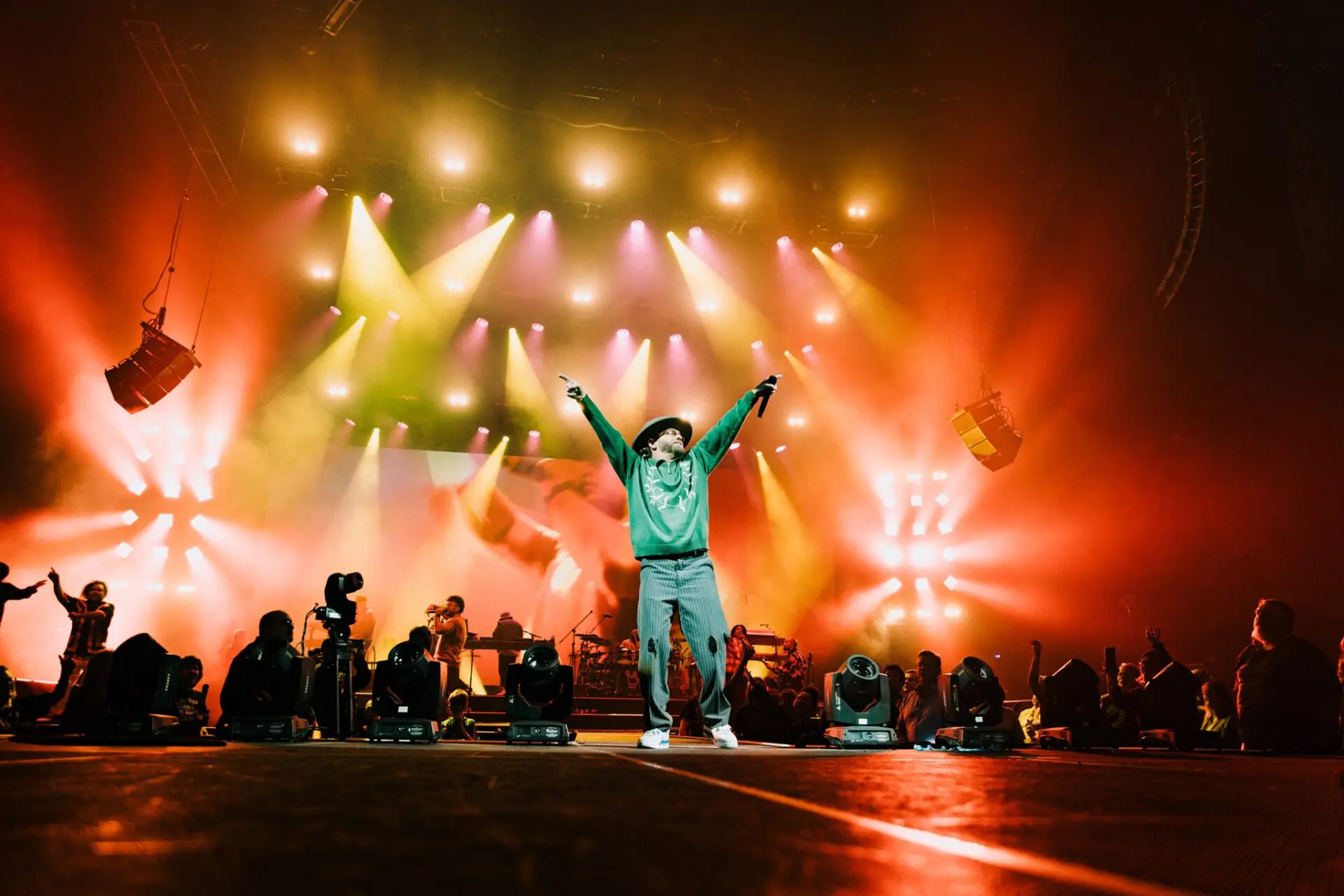 A beautiful sunset with vibrant orange and pink hues over a calm sea.