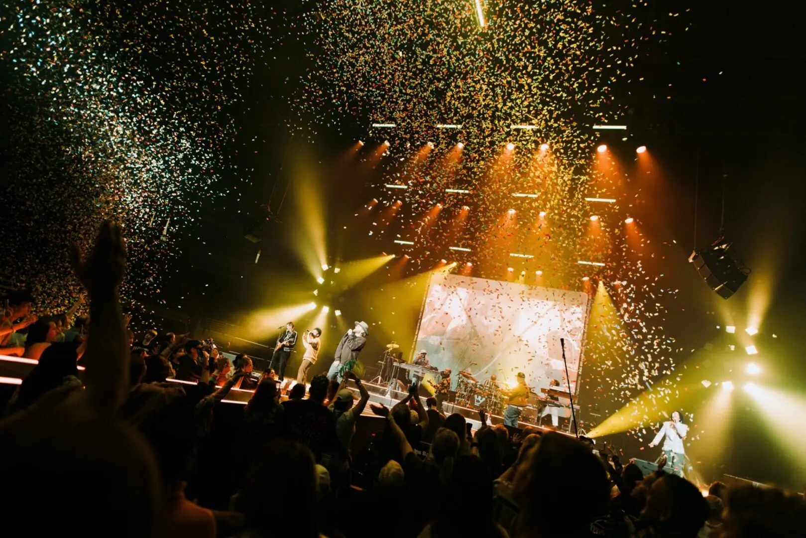 A beautiful sunset with vibrant orange and pink hues over a calm sea.