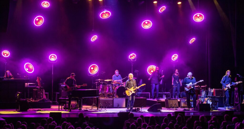 Jackson Browne music performance at night