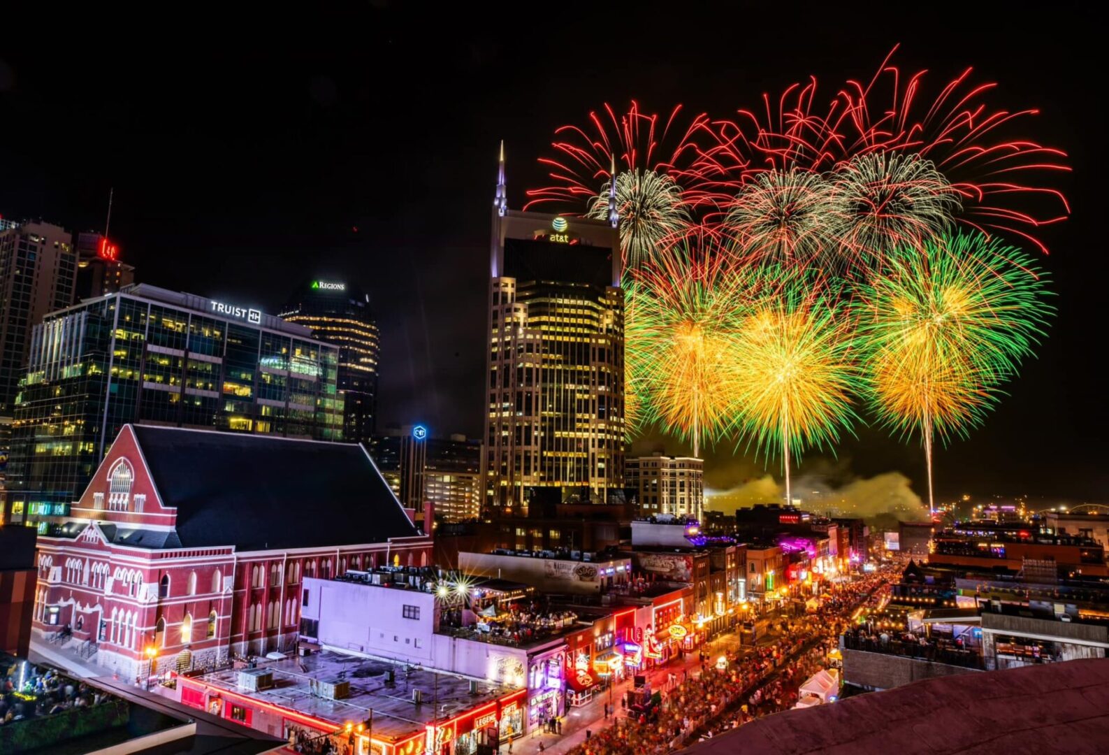 Nashvilles Fourth of July Celebration aerial view