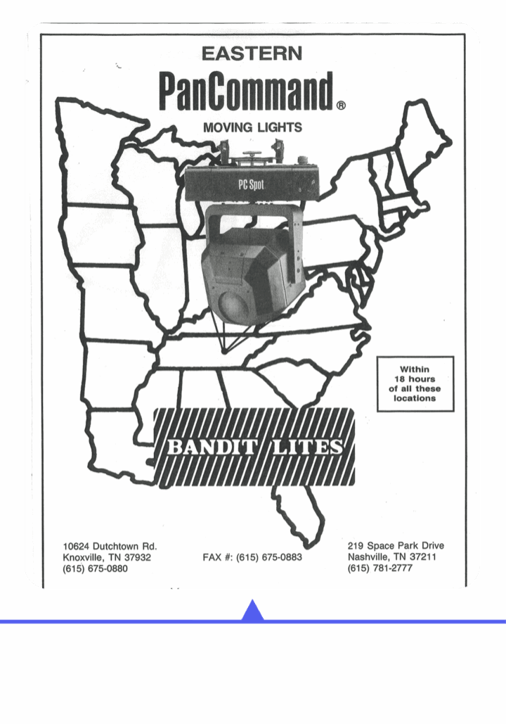 Map showing the path of the Bandit Lifter with moving lights.