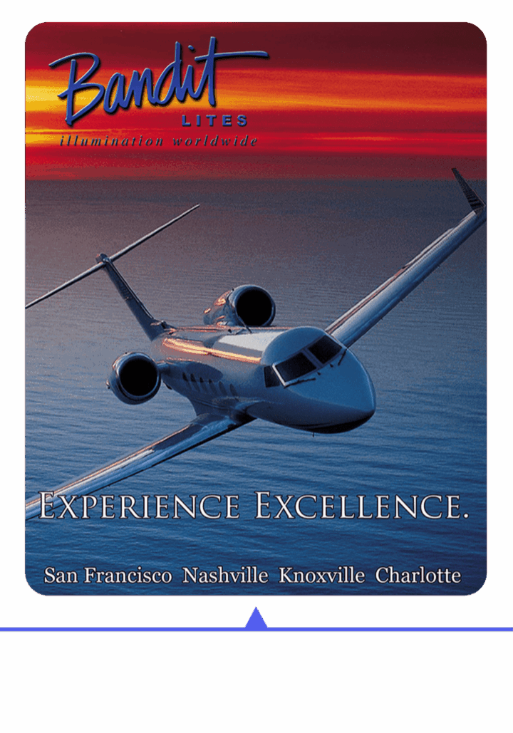 Business jet flying at sunset with city names below.